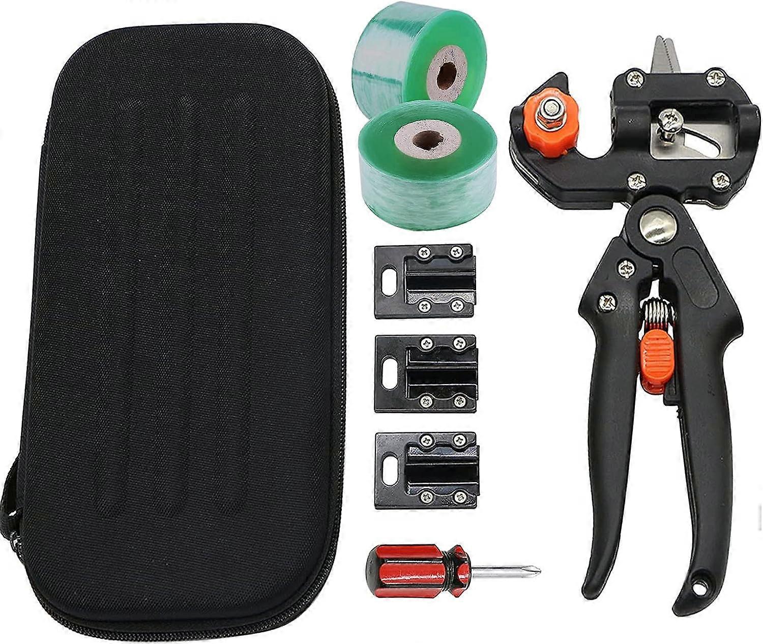 プロの庭の接ぎ木剪定ツール-剪定ツールキット/接ぎ木テープ、ブレード、ドライバー付き/植物と果樹