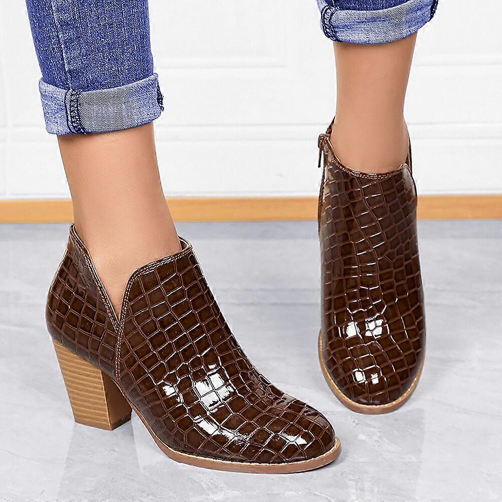 ヨーロッパとアメリカの秋と冬の女性の靴革の女性のレインブーツ