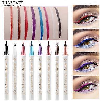 Ensemble d'eye-liner liquide matt, eyeliner colors de 8 couleurs, crayon pour les yeux colors hautement pigments anti-taches