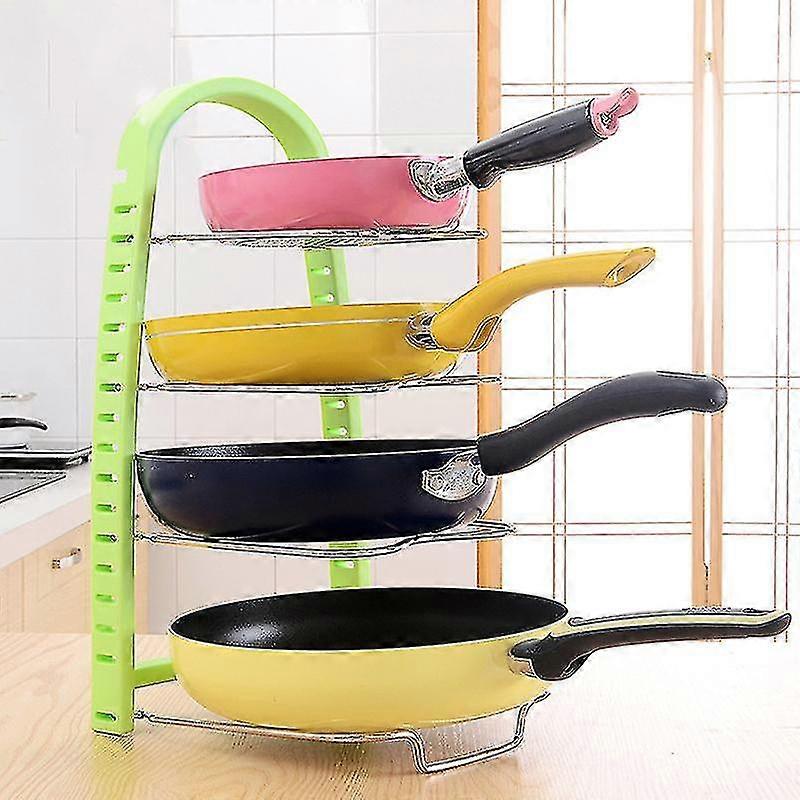 Multi-Function Storage Rack Holder Organizer Portable For Home Kitchen Pot Plate White