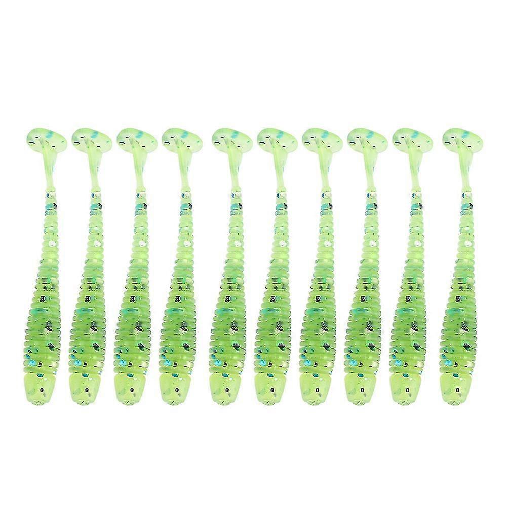 5cm Soft Plastic Artificial Fish Lures Grub Worm Baits Tackle Accessory (10PCS) YX