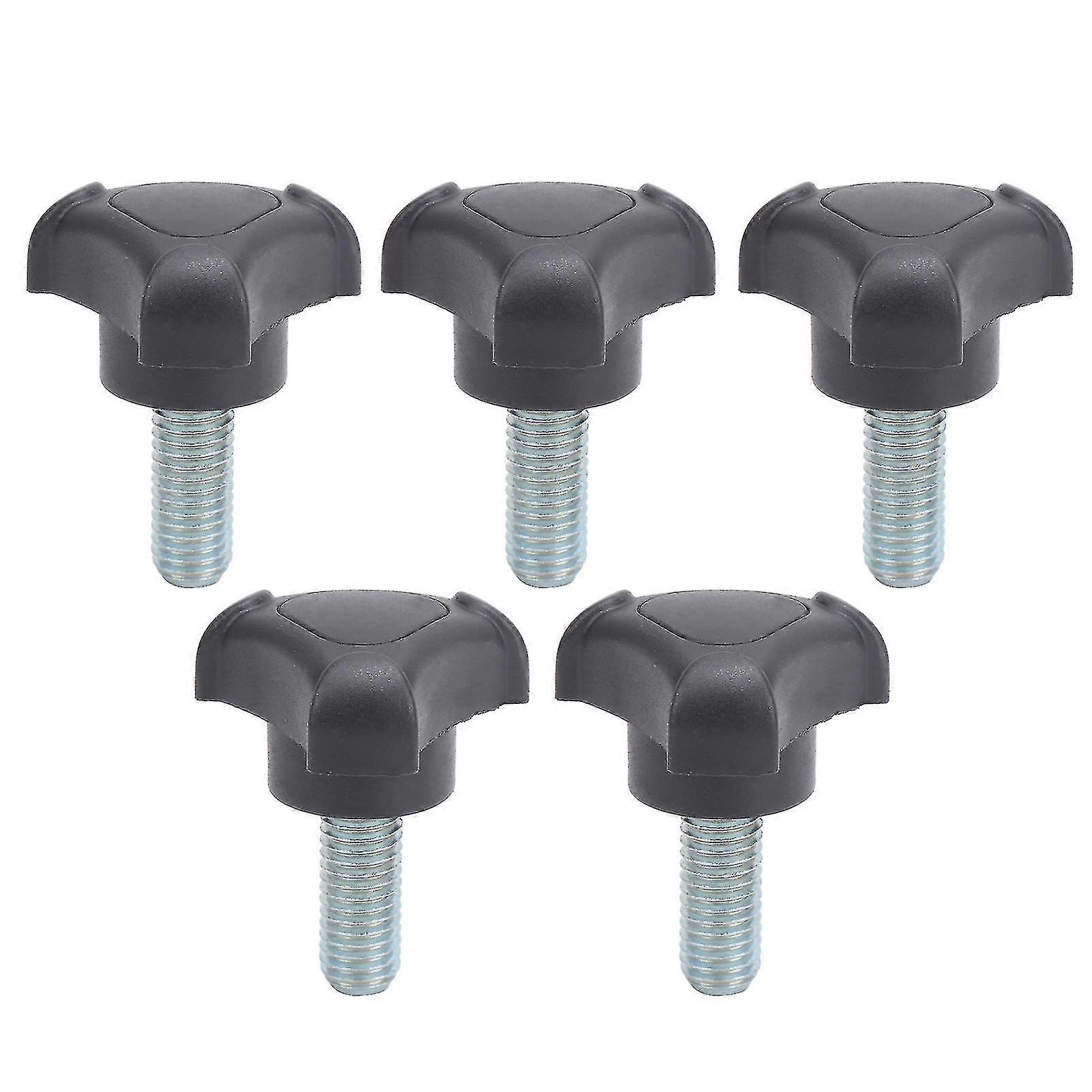 M10 25mm Plastic Triangular Handle Screw Knob Tightening Screw Set (5pcs)