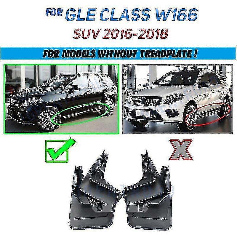 Set Mud Flaps For Mercedes Benz Gle Class W166 2016 2017 2018 2019 Wrunning Board Mudflaps Splash Guards Front Rear Mudguards