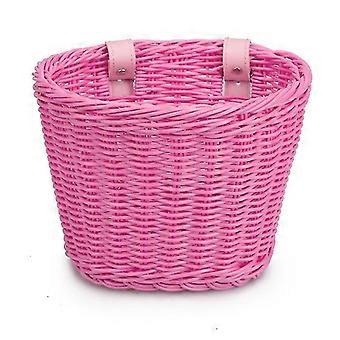 Hand-Woven Bicycle Basket Large Capacity Strong Load-bearing Handlebar Bike Front Basket Replacement-ZZY