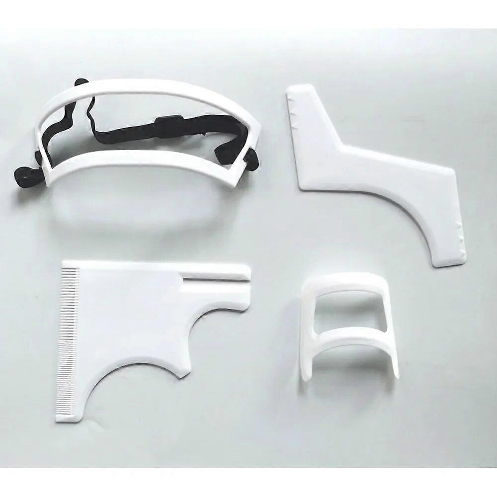 Beard Shaving Template Kit, 4pcs Beard Shaping Tool, Beard Guide Shaping Tool Hairline Template Stencil Neckline Shaving Mustache Edge Shaping