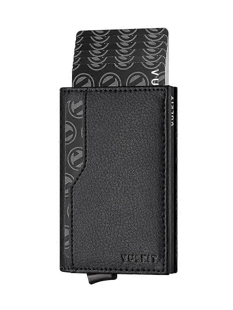 Credit Card Holder with Double ID Window Leather Passcase Wallet RFID Blocking