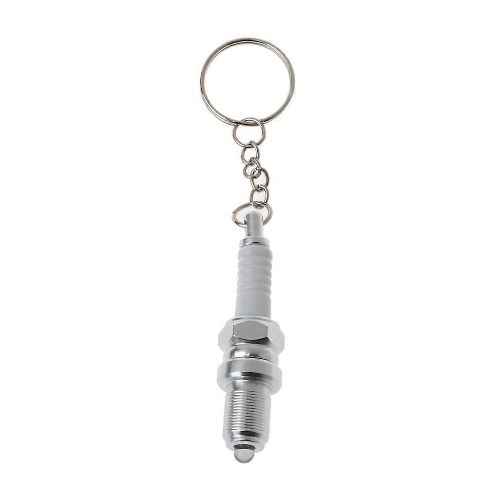 for Creative Flashlight Keychain for Spark Plug Shaped Pendant Keyring Gift for