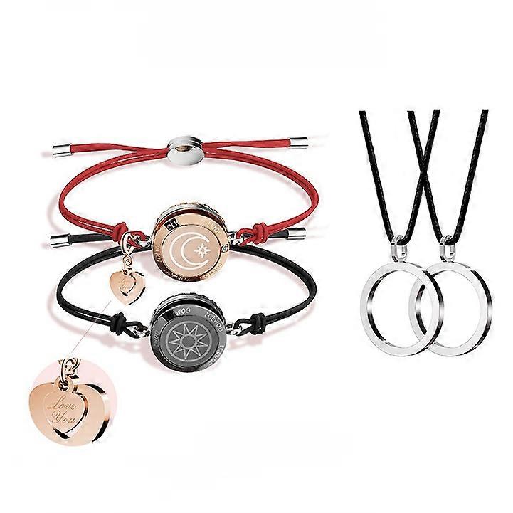 Relationship couple remote interactive sensor bracelet smart ring birthday gift