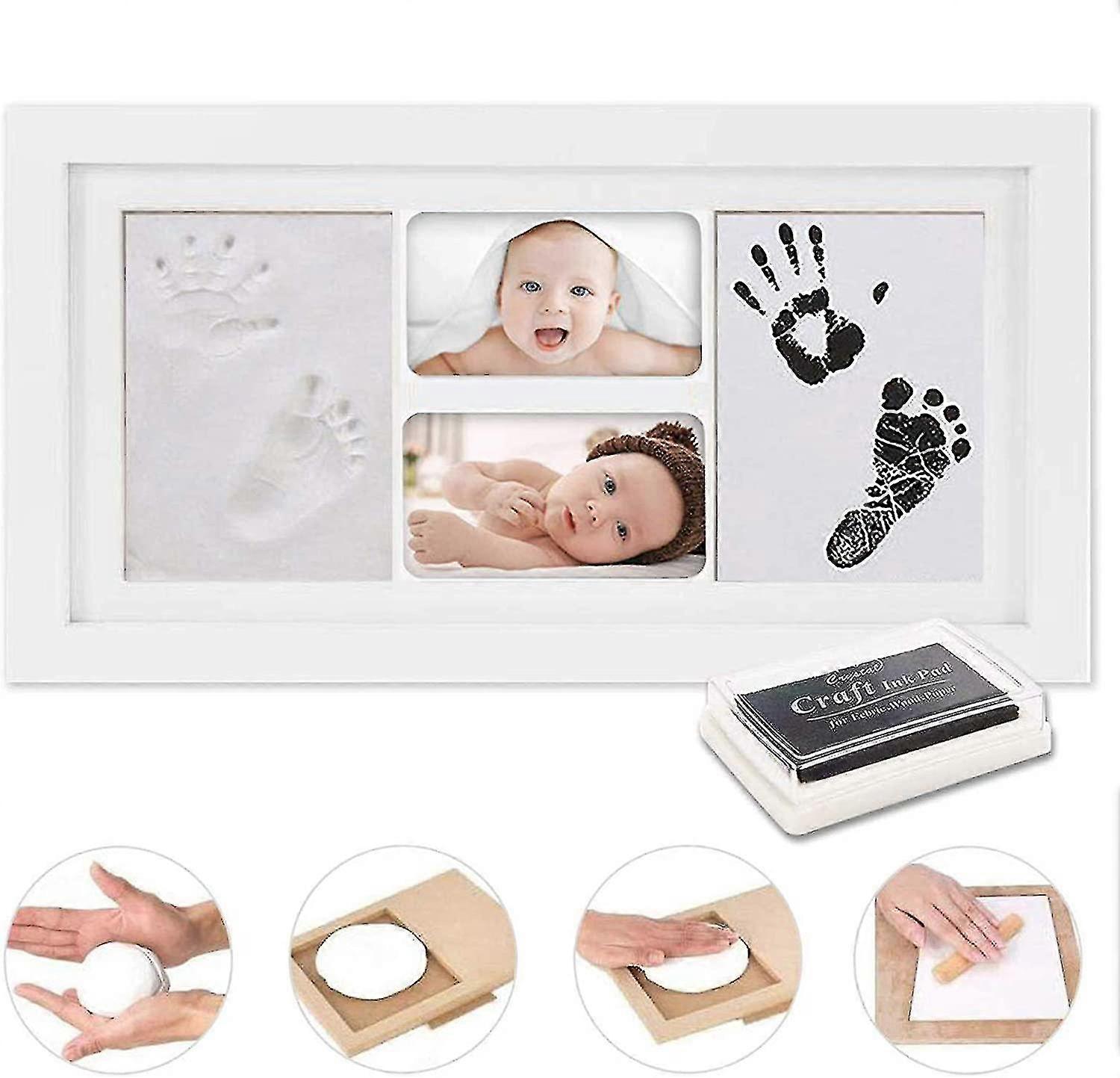 Picture Frame With Plaster Cast For Hand And Foot