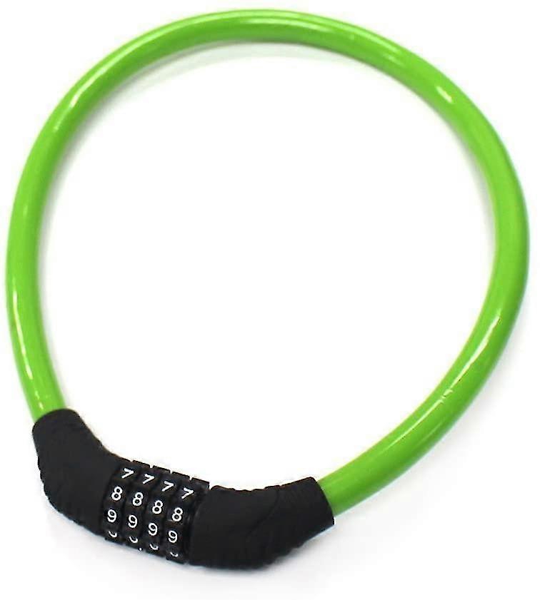 Security Bicycle Lock, 4-digit Number Combination, Cable Lock For Bicycles, 60 X 1.27 Cm