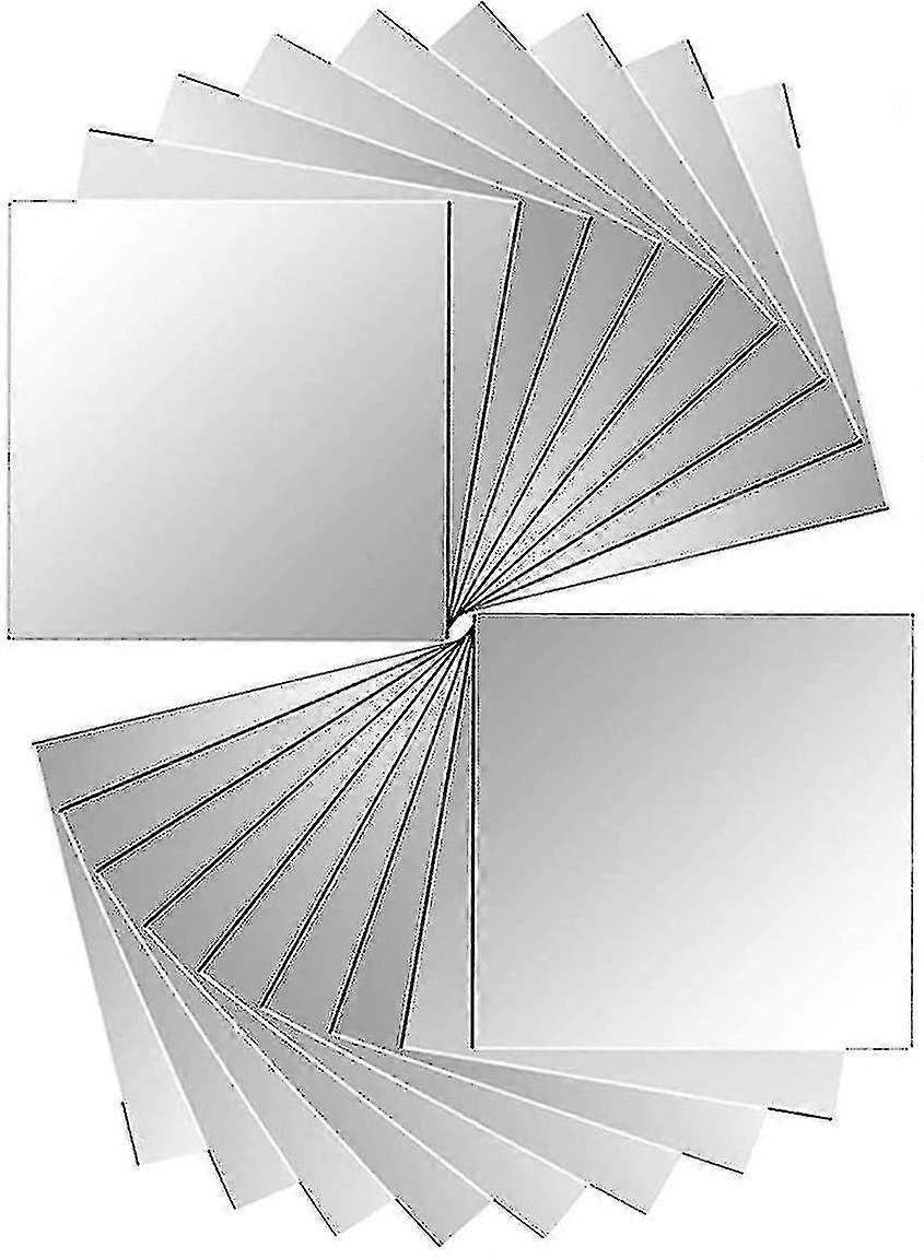 18 Pcs Mirror Sheets Simple Modern Mirror Plastic Mirror Self-adhesive