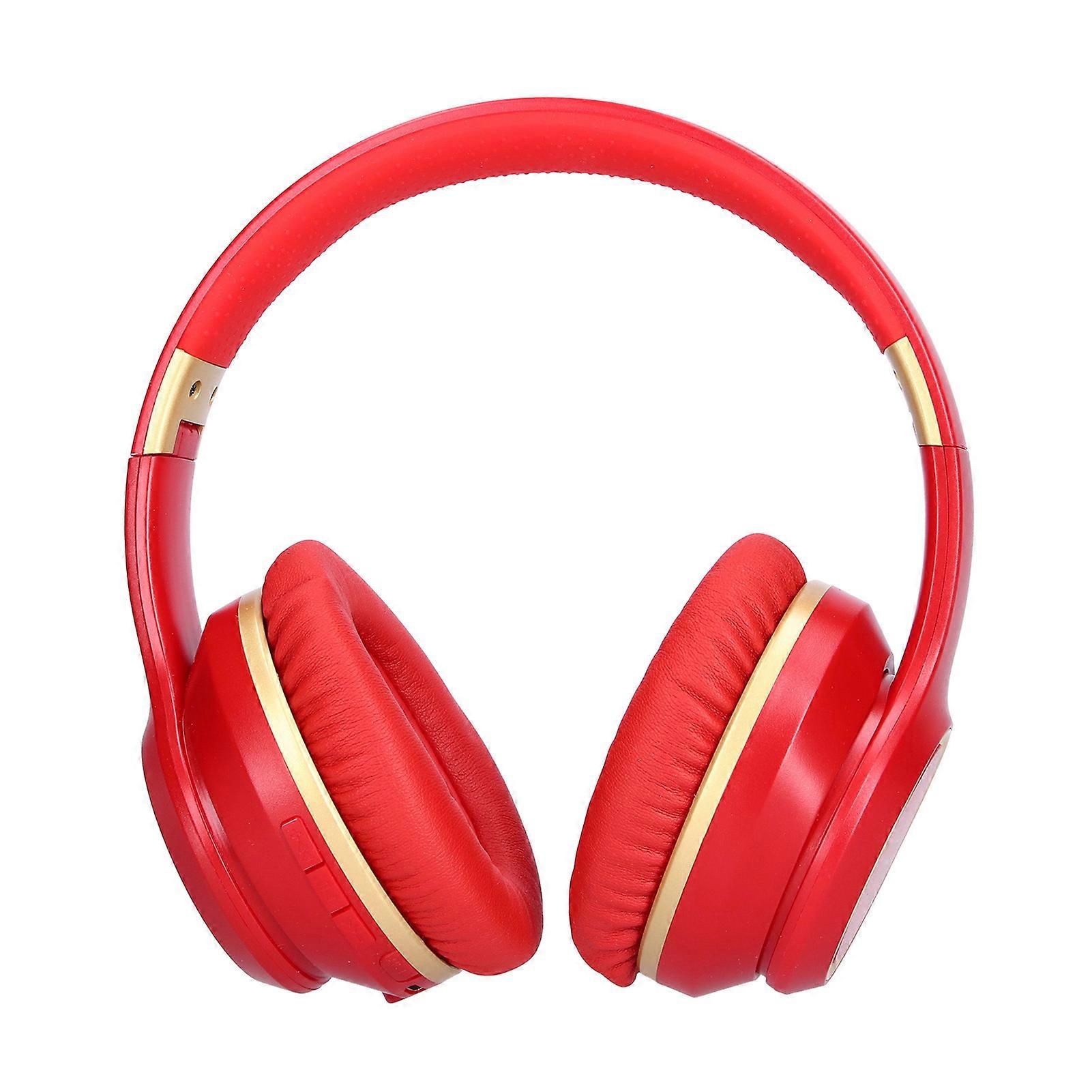 Z100 Wireless Bluetooth 5.0 Headset Foldable Noise Reduction Bluetooth Headset with Microphone for Laptop PC TabletRed