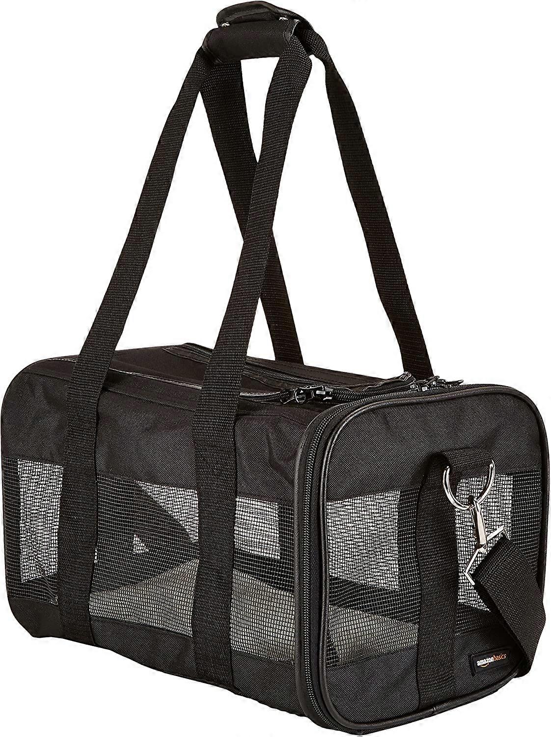 Pet bag, soft side panel, black