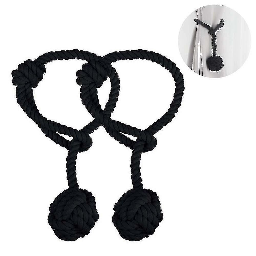 4 Pcs Handmade Polyester-cotton Hook Curtain Hanging Ball