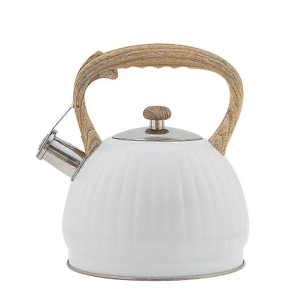 Truffle White Pumpkin Shaped Tone Kettle White