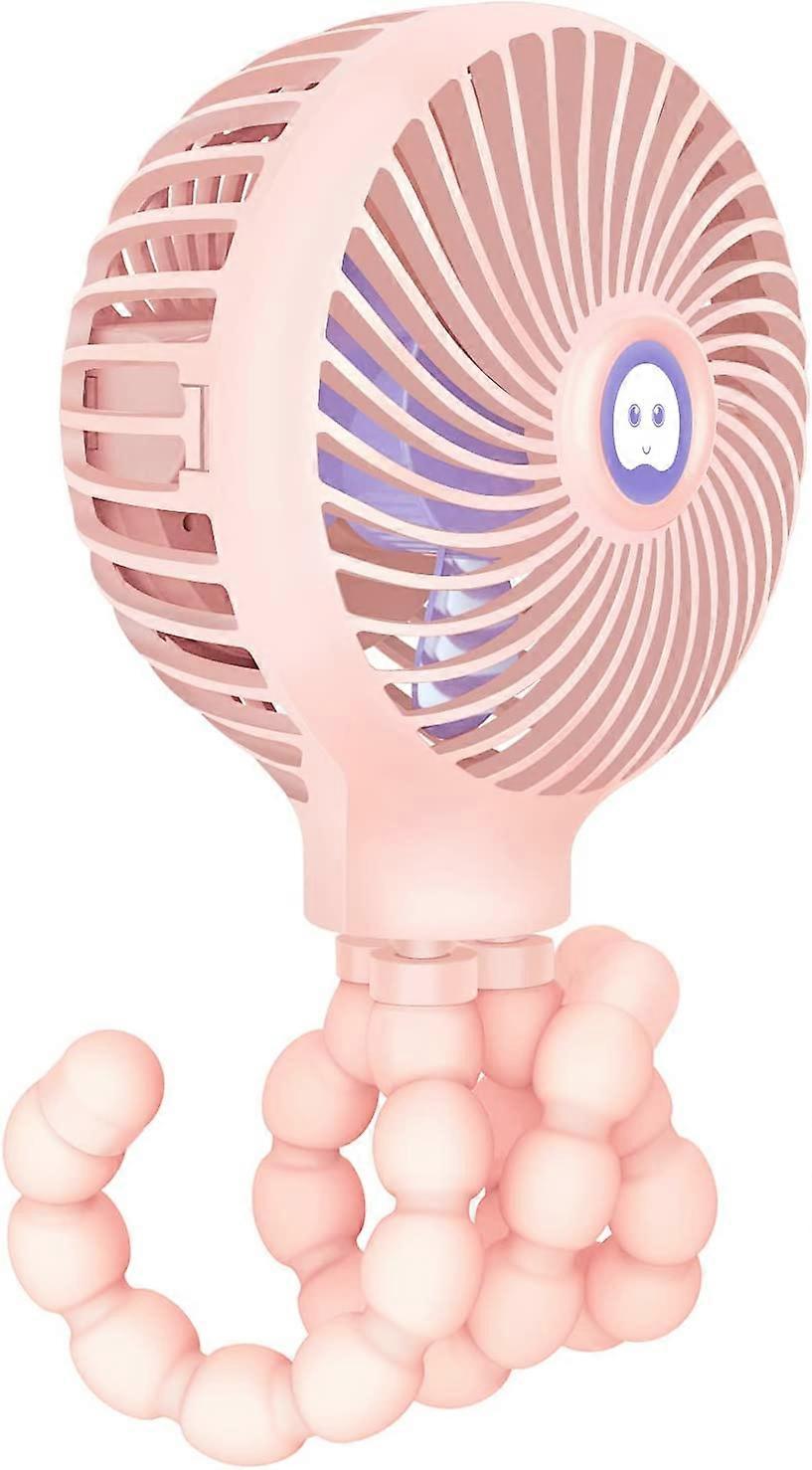 Mini Handheld Stroller Fan,   Personal Portable Baby Fan with Flexible Tripod, 2022 Upgraded Version, Gift for Children, Rechargeable Fan for Office R