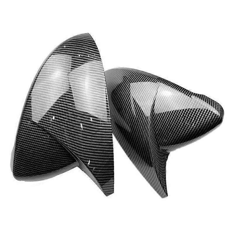 Suitable For 20 Onksela Rearview Mirror Cover Carbon Fiber Pattern Horn Rearview Mirror Shell Bright Black Decoration