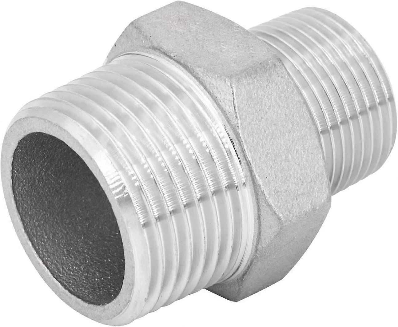 Stainless Steel Double Reducing Coupling Red Threaded Coupling V4A.2 pcs1" x 1/2"20mm*32mm