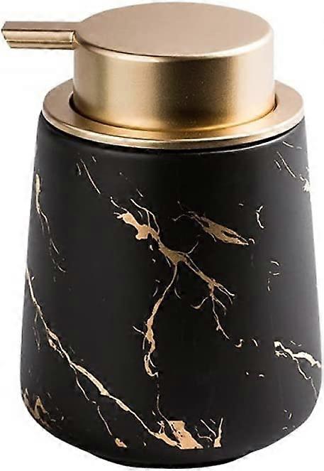 13.53oz Ceramic Dish Soap Dispenser (Marble matte black)