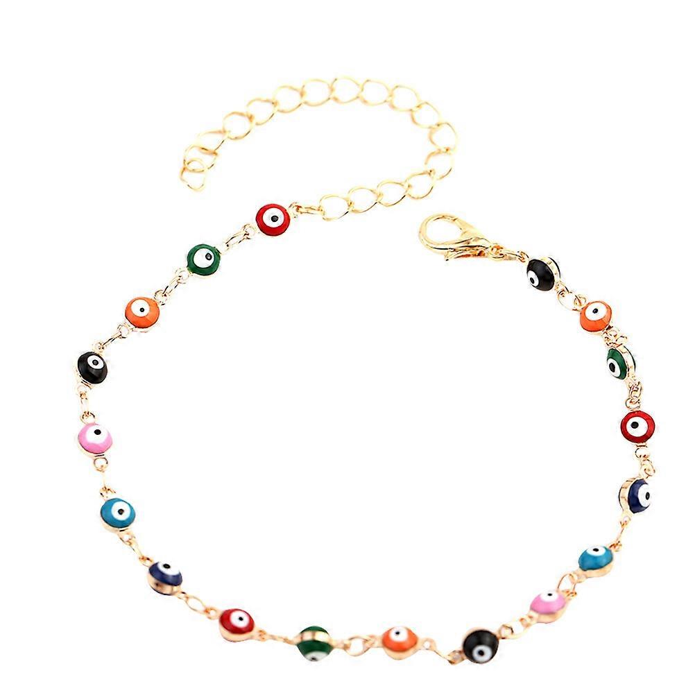 1 stuk kleurrijke enkelbandje oog versiering enkelketting strand enkel hanger retro enkelband kleurrijk