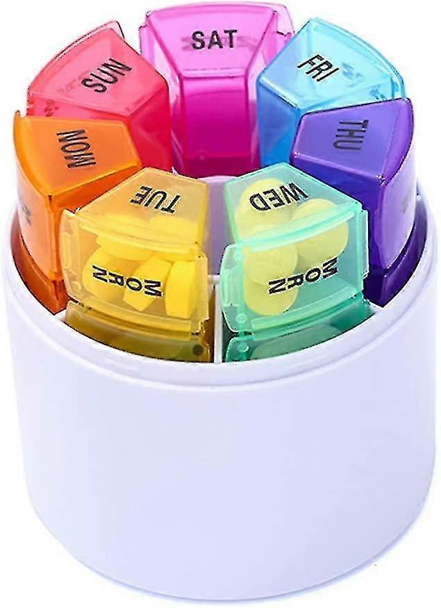 7 Day Pill Box Case 4 Times A Day-weekly Pill Box Organizer 28 Compartments