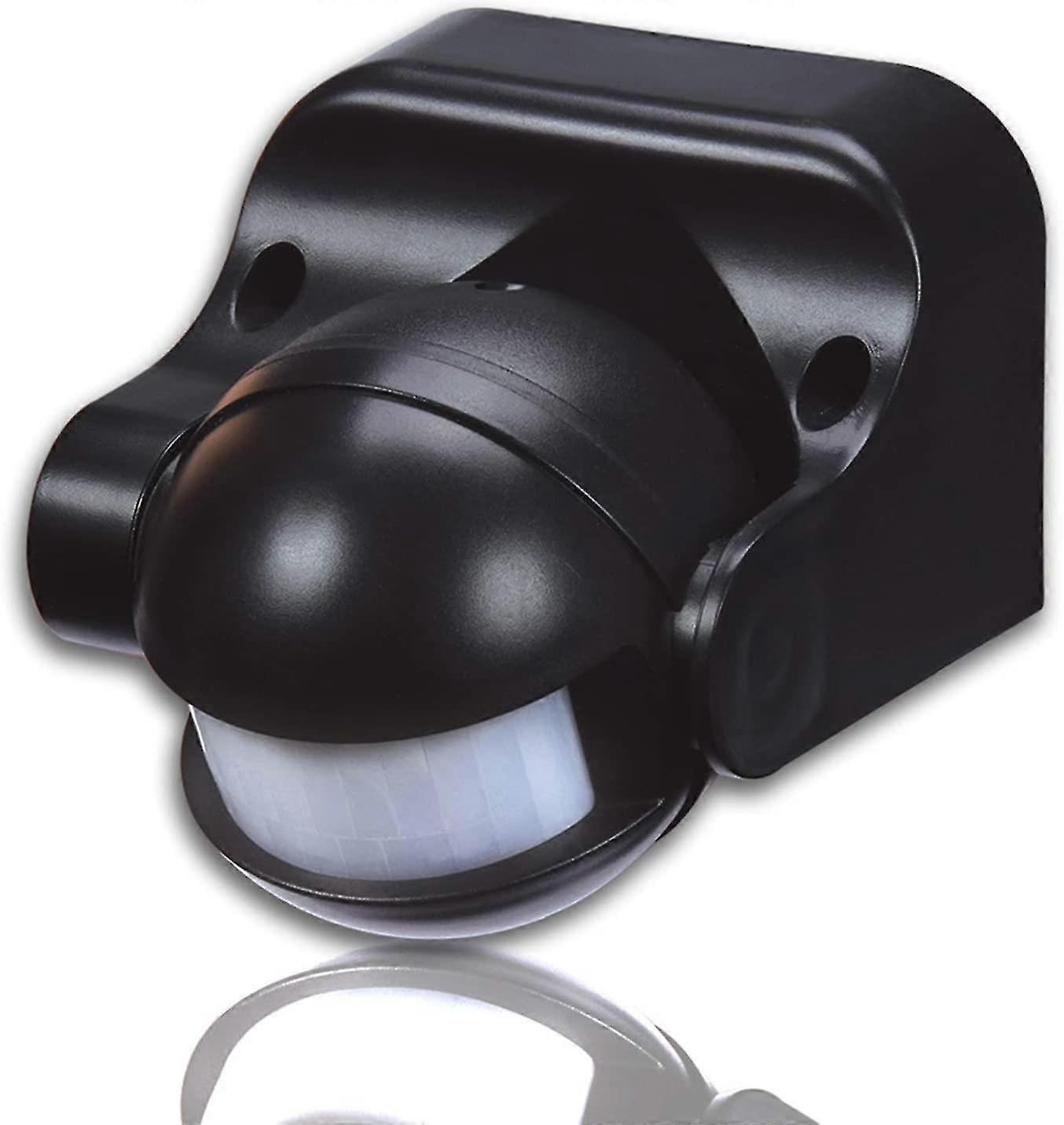 Infrared Motion Sensor Lighting Switch Wall Mounted Ip44 12m Range  (black)(1pcs)