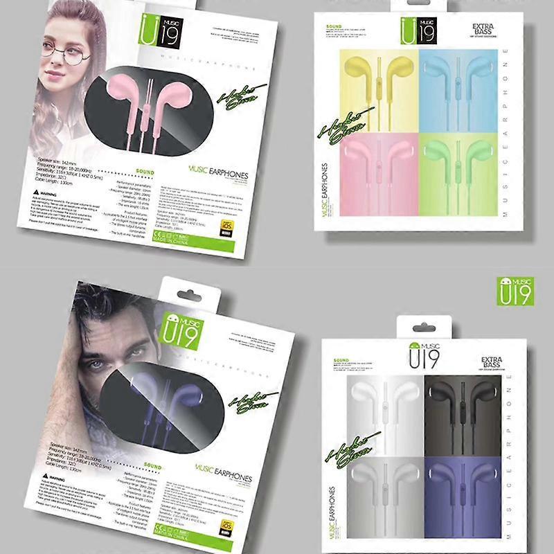 Headset Macaron U19 Super Bass Jack 3.5mm