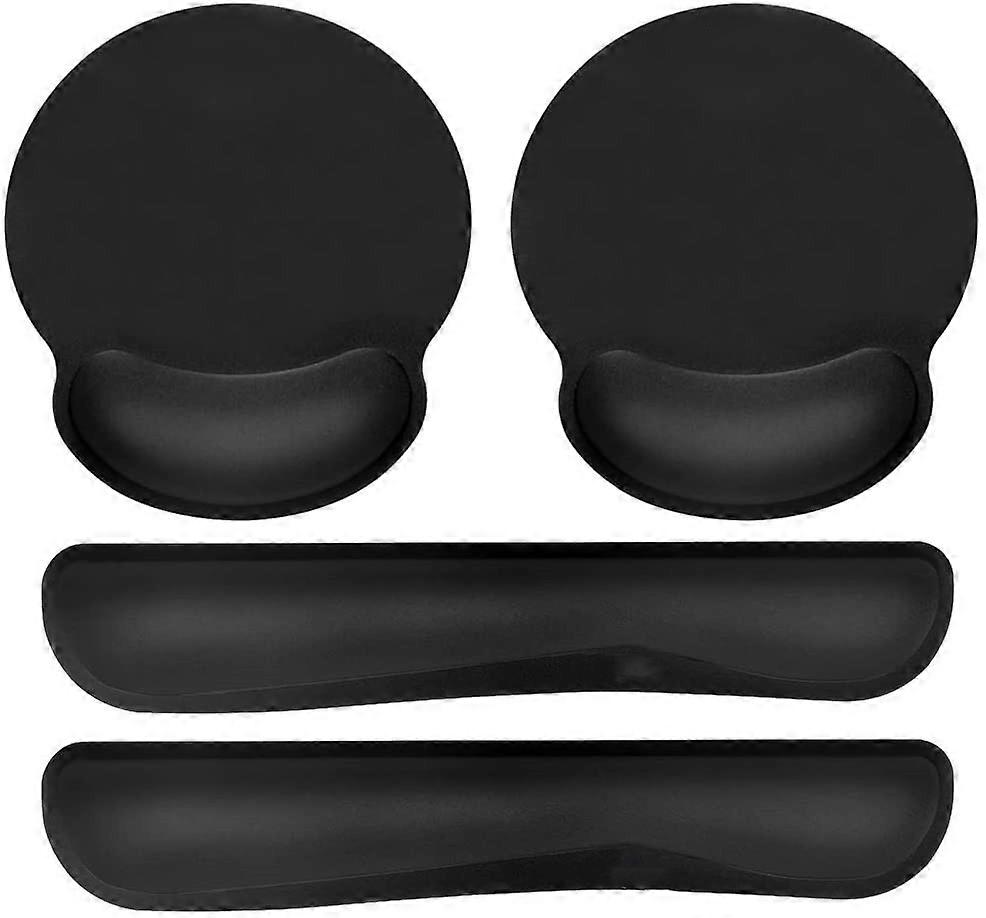 Premium Memory Foam Keyboard and Mouse Wrist Rest Pads Set- for Comfortable Typing &Wrist Pain Relief (Pack of 2)