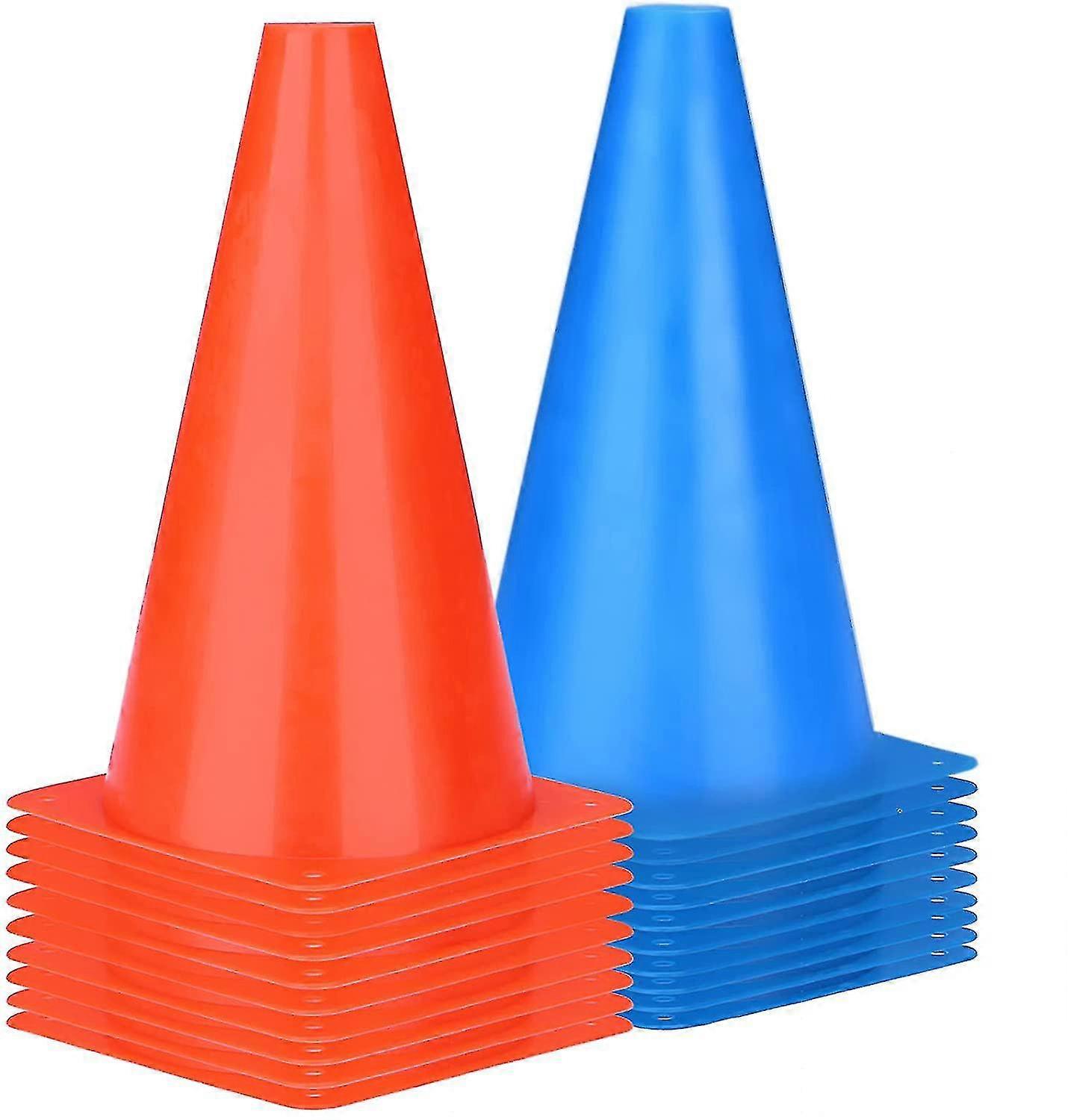 サッカー練習のための10パックトラフィックトレーニングコーン-ドリルフットボールバスケットボールのためのコーンスポーツ
