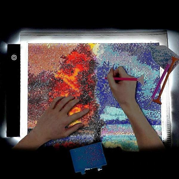 مجموعة لوحة الضوء A4 LED 3 وضع عكس الضوء الجدول الرسم اللوحي المحمولة القطر الأبيض