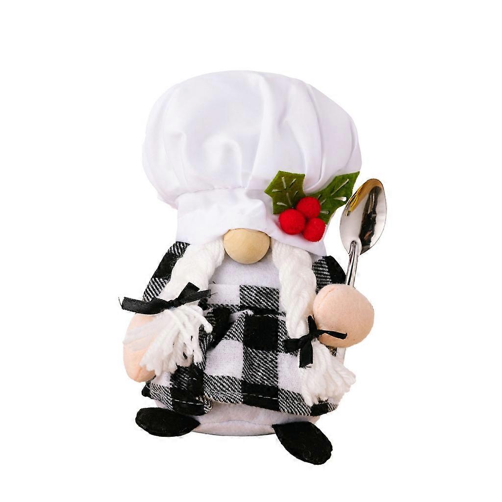 Chef Holding Iron Spoon Gnome Table Party Decoration Present