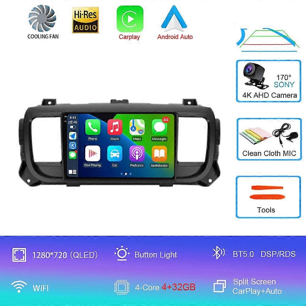אנדרואיד 14 Carplay עבור סיטרואן Jumpy III 3 SpaceTourer 1 עבור פיג'ו מומחה 3 2016 2017 2018 - 2021 רדיו רכב נגן מולטימדיה