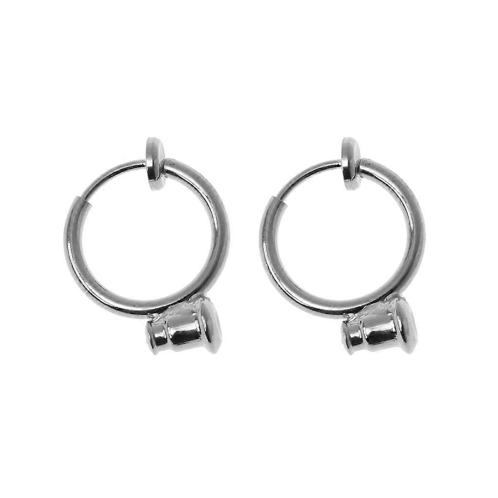 1 Pair Clip On Hoop Earring Converters No-pierced Turn Any Stud Into A Clip-On