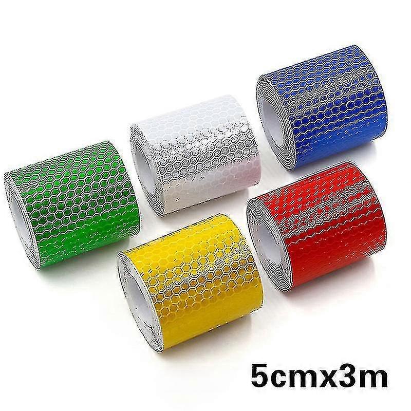 Avertissement de sécurité Bandes réfléchissantes Autocollant adhésif Voiture Camion Décalcomanie Bande 3m * 5cm Rouleau - J-Good