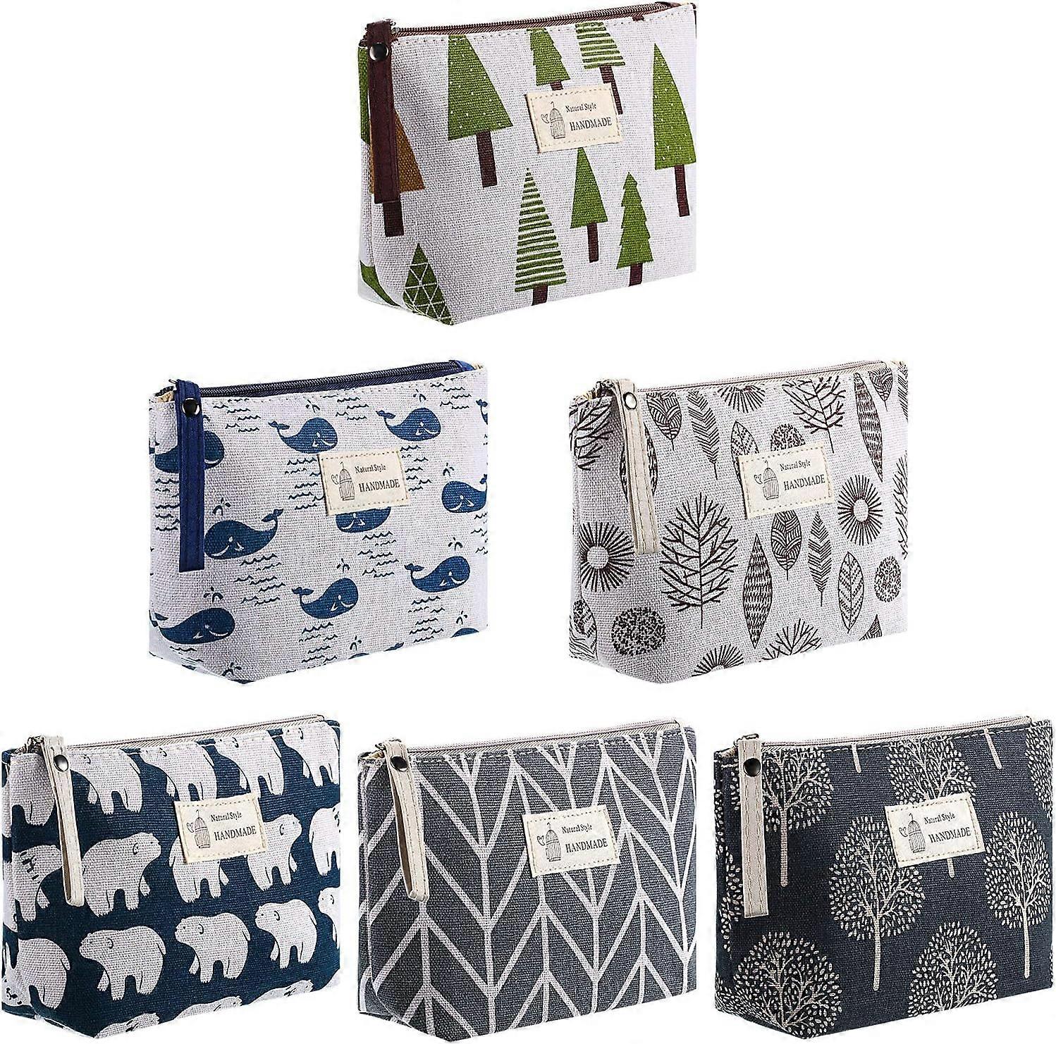 6-Piece Multi-Purpose Cosmetic Bag Set for Travel, Waterproof Organizer, Compact Size, Durable Material, Lightweight Design