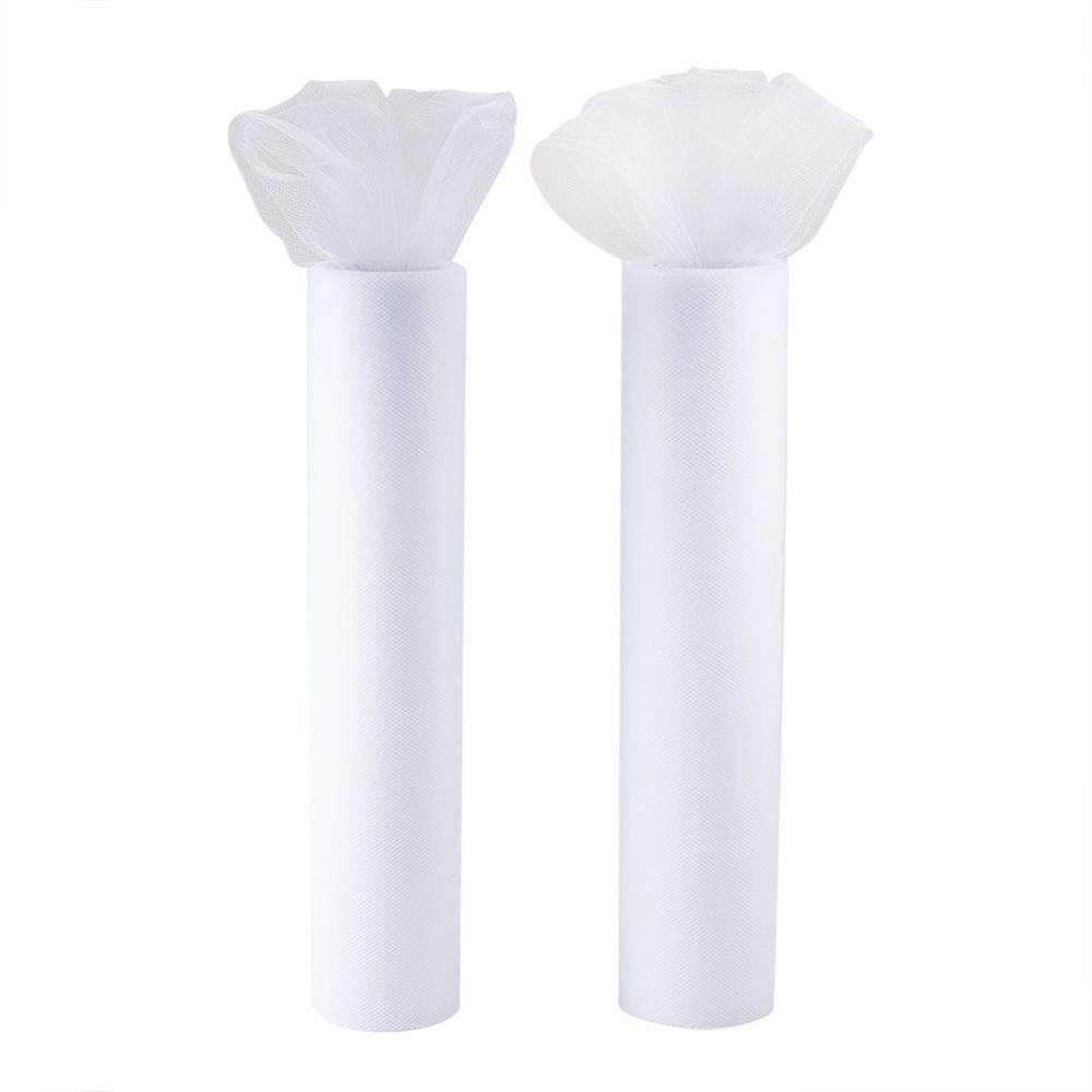 Deco Mesh Ribbons Tulle Fabric Tulle Roll Spool Fabric For Skirt Making White 30cm about 25yards/roll(22.86m/roll)