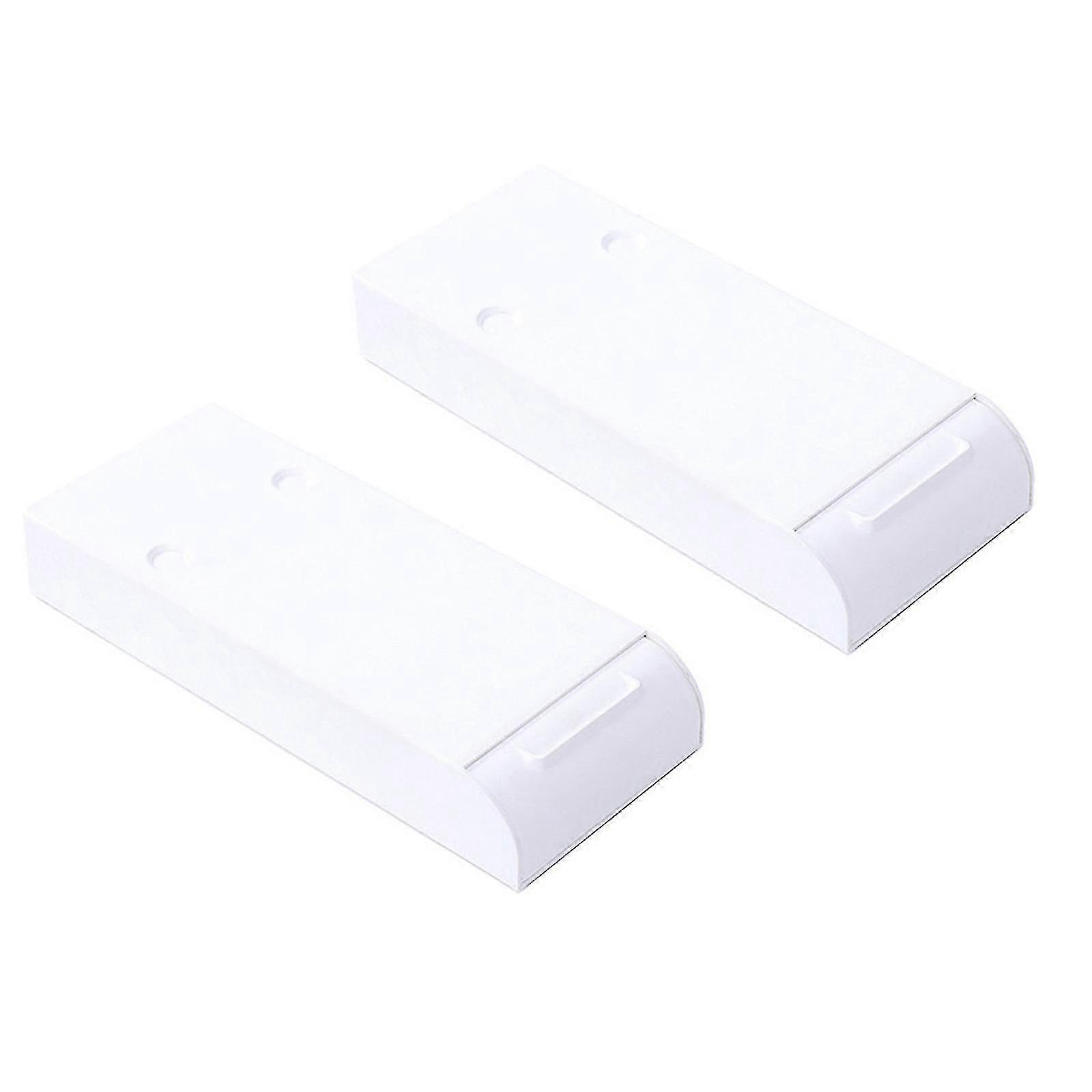Punch Free Under-the-table Drawer Office Storage Box Hidden Paste Style (2pc,white)