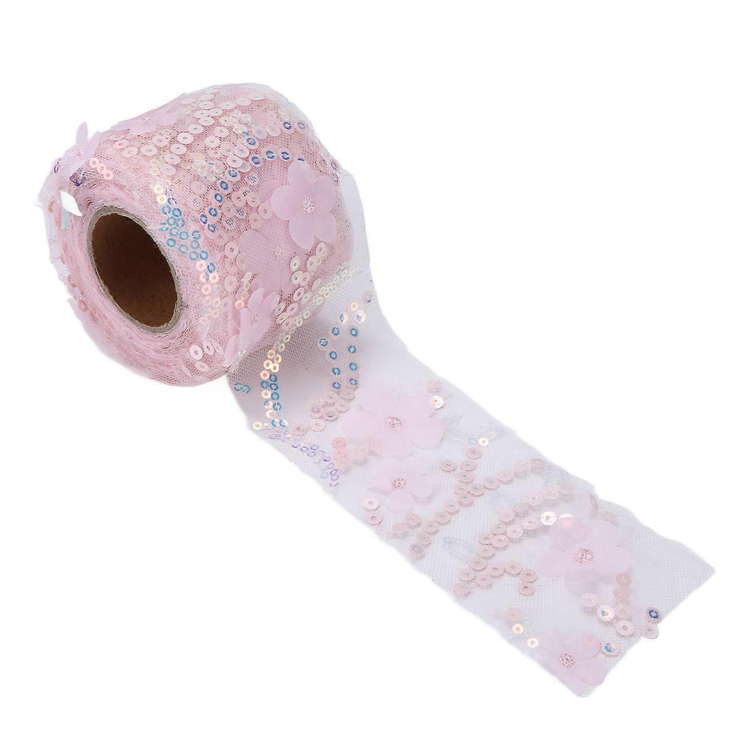 Tulle Fabric DIY Craft Abrasion Resistance Little Flash Portable Polyester Sequined Tulle Roll 6cmli