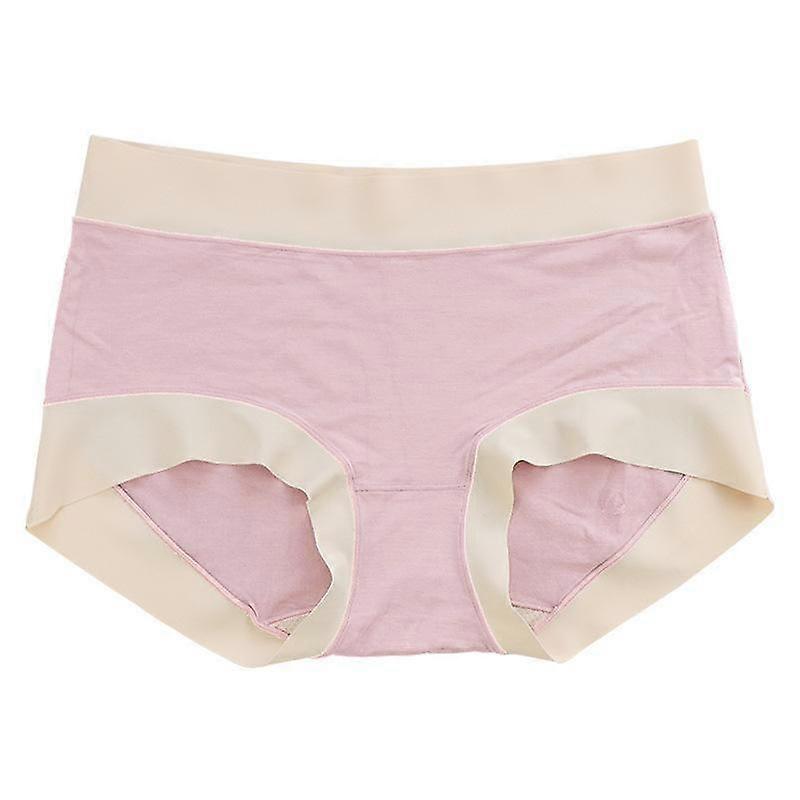 Traceless Pants Women's Mid Waist Hip Lifting Abdomen Shrinking Comfortable Simple Skin Touching Soft Women's Briefs