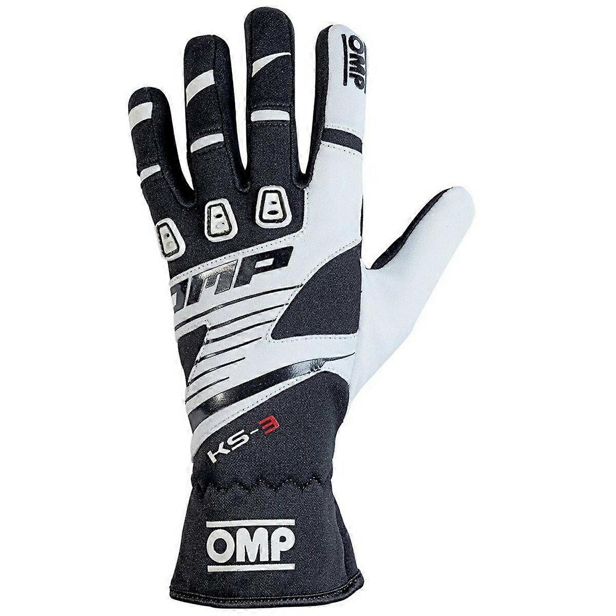 Karting Gloves OMP KS-3 White/Black Black/White XXS