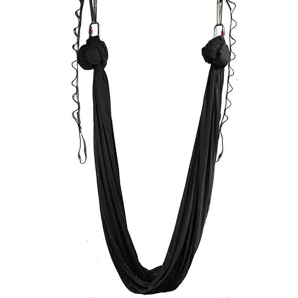 أرجوحة يوغا جوية بعرض 2.8 متر، أرجوحة يوغا منزلية داخلية بحبل ثابت وقماش للتعليق، مناسبة لجميع مستويات اللياقة البدنية.