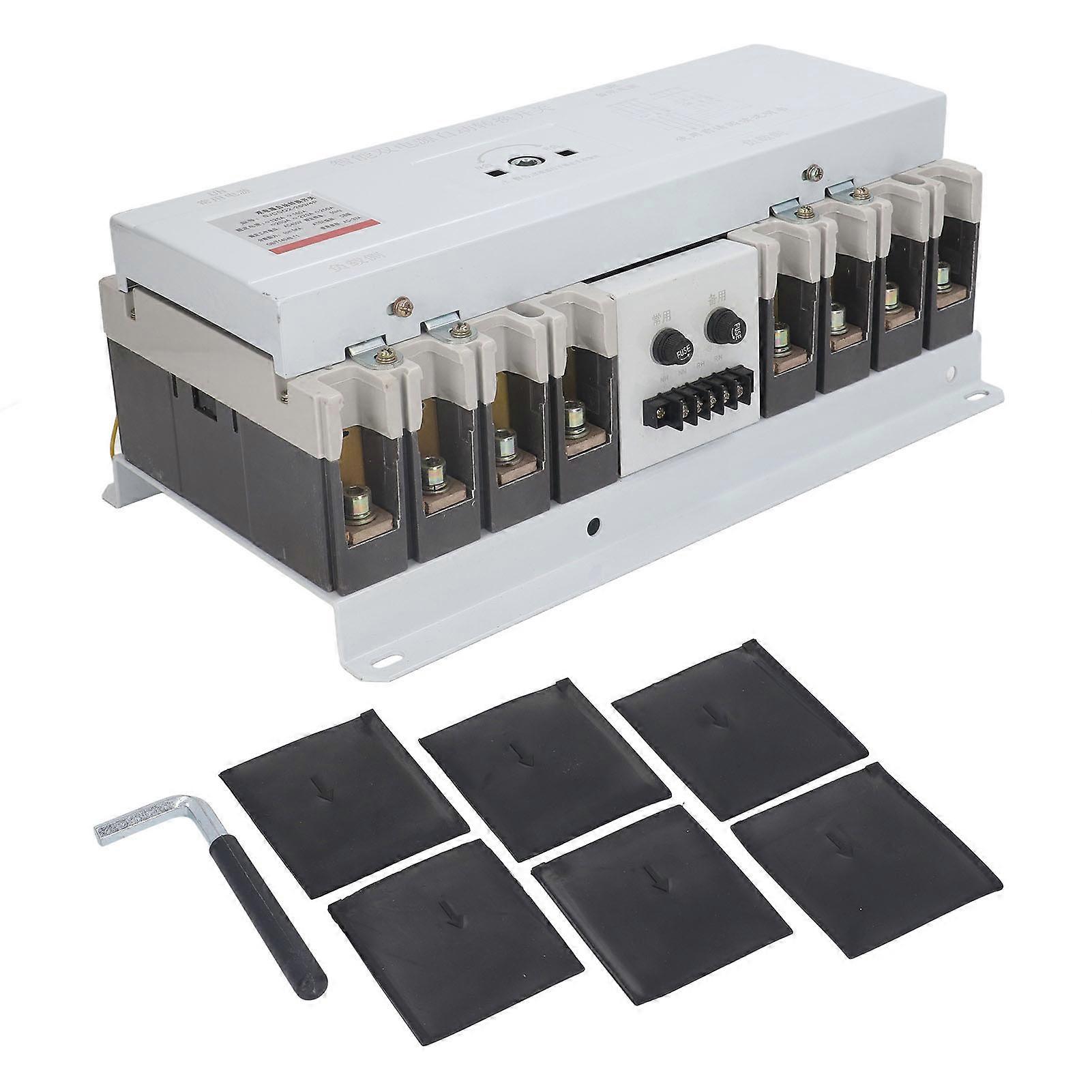 4P Dual Power Automatic Transfer Switch Generator Set Changeover Switch Isolation Type 2 in 1 Out AC400V 250A