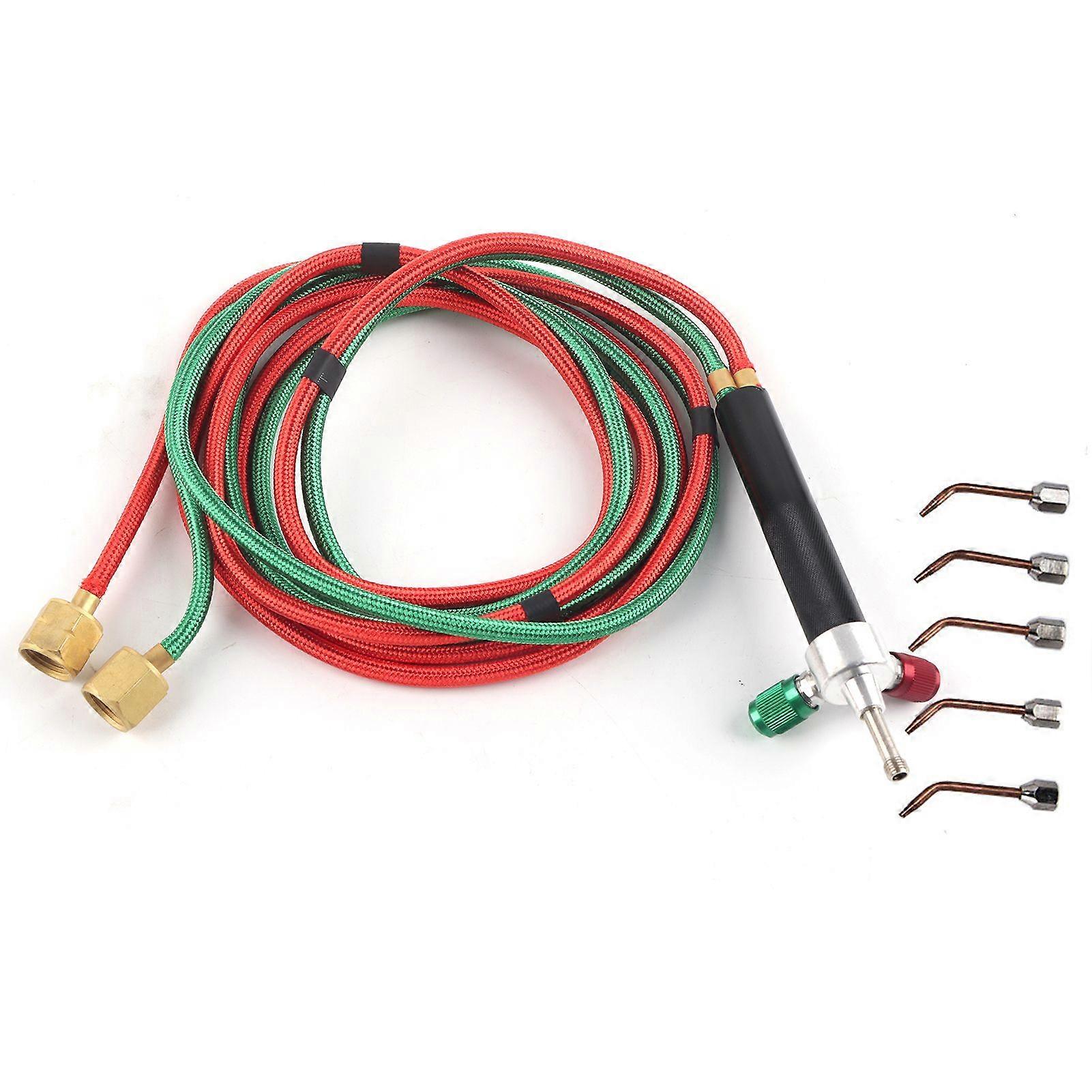 Jewelry Processing Equipment Oxygen Welding Torch Tool Flame Gun with 5 Tips