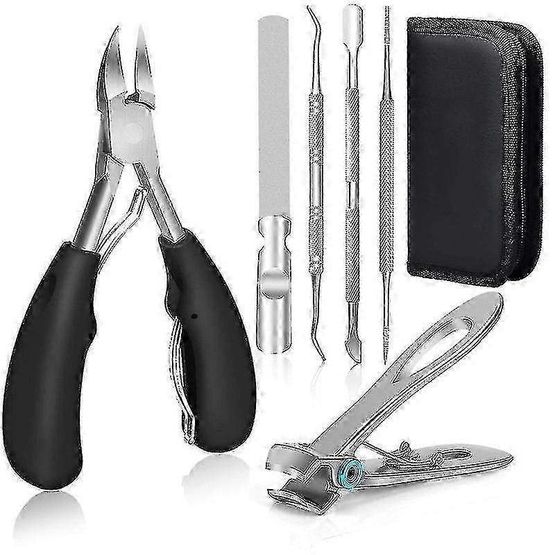 高齢者向けの厚い爪と陥入爪用の足の爪切り - ステンレススチール製のソフトグリップ爪切りと爪やすり付き