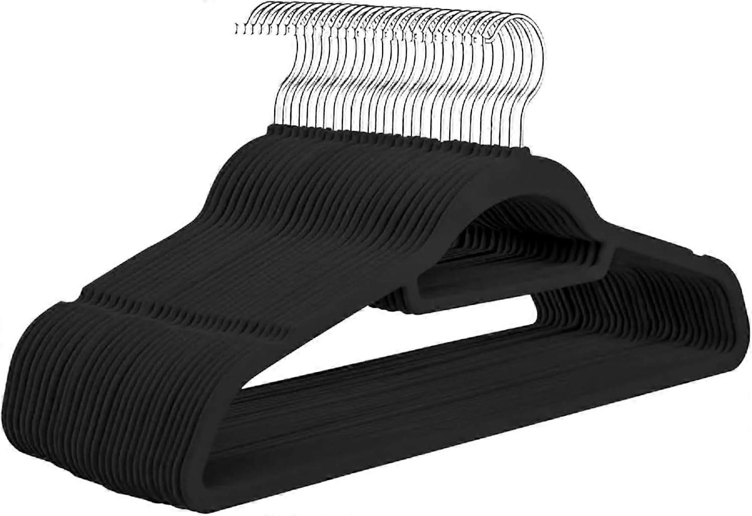 20 velvet non-slip hangers 360° swivel hook space-saving 0.6 cm thick