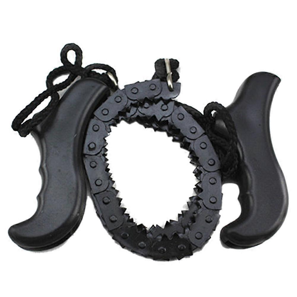 50CM Outdoor Camping Emergency Survival Manual Gear Pocket Chainsaw Telescopic Chainsaw Stainless Steel Teeth Wire Saw Black