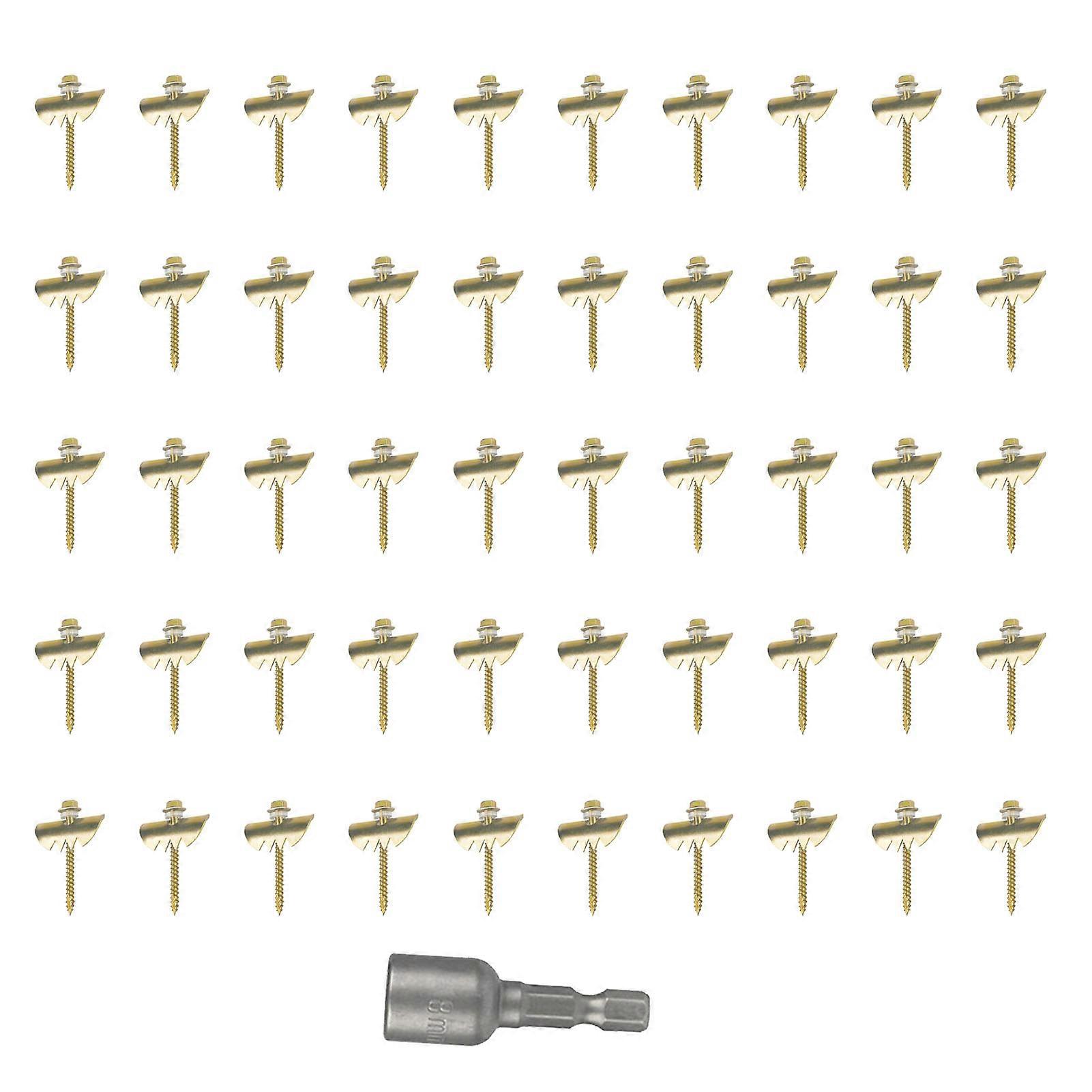Pack of 50 5cm Galvanized Stainless Steel Fence Nails for Wire Mesh and Woven Fencing
