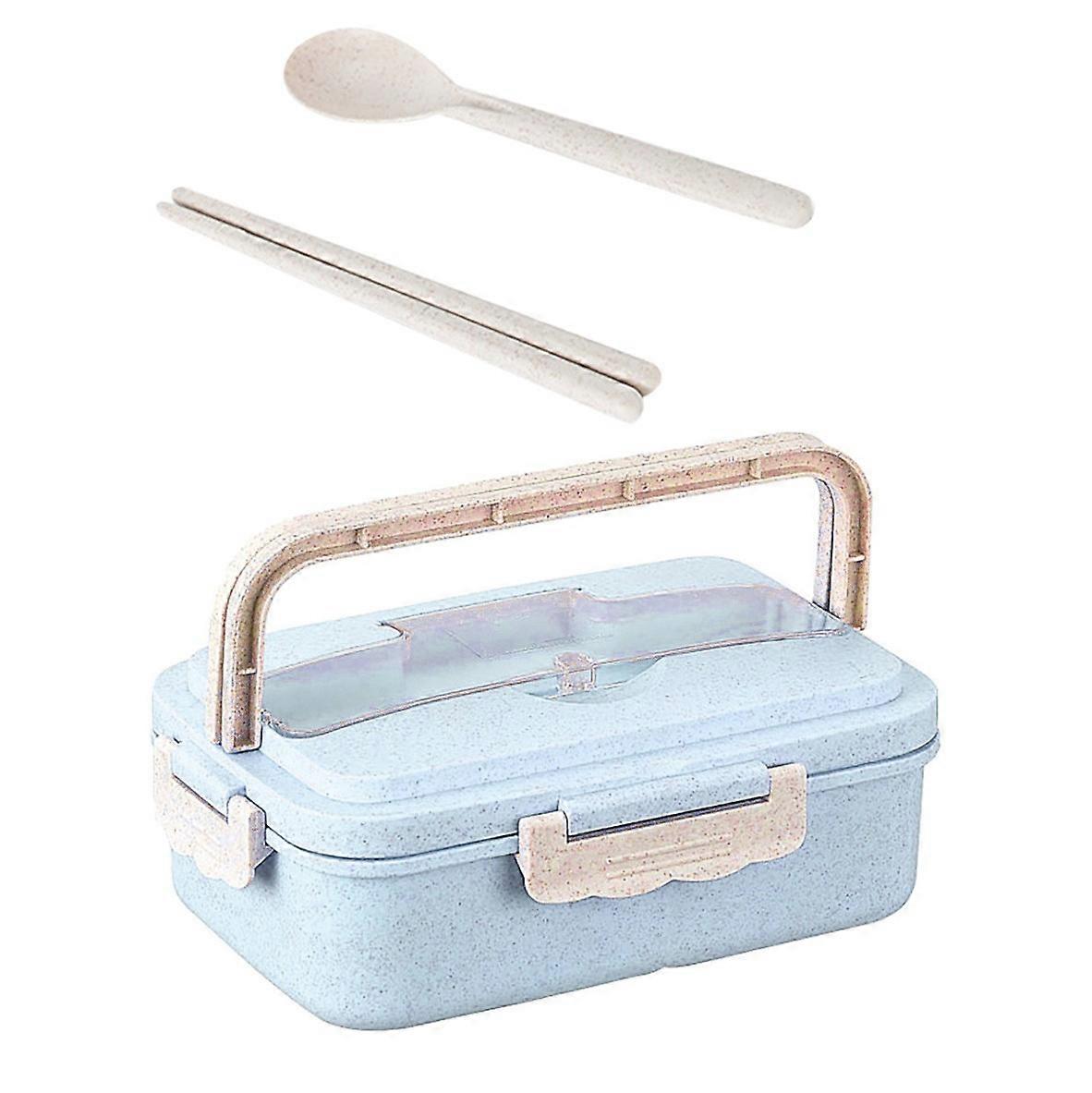 Lunch Box Reusable -Compartment Plastic Divided Food Storage Container Boxes AAAA