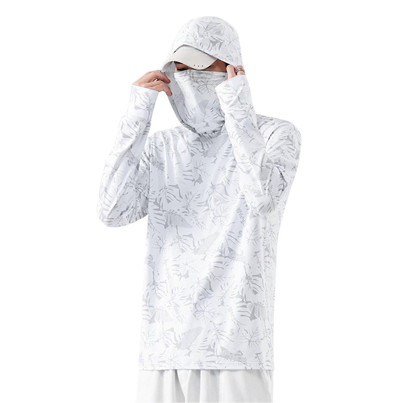 6 in 1 Professional Fishing Clothing Ultra Thin Hooded Rash Guard with Mask for Women Men