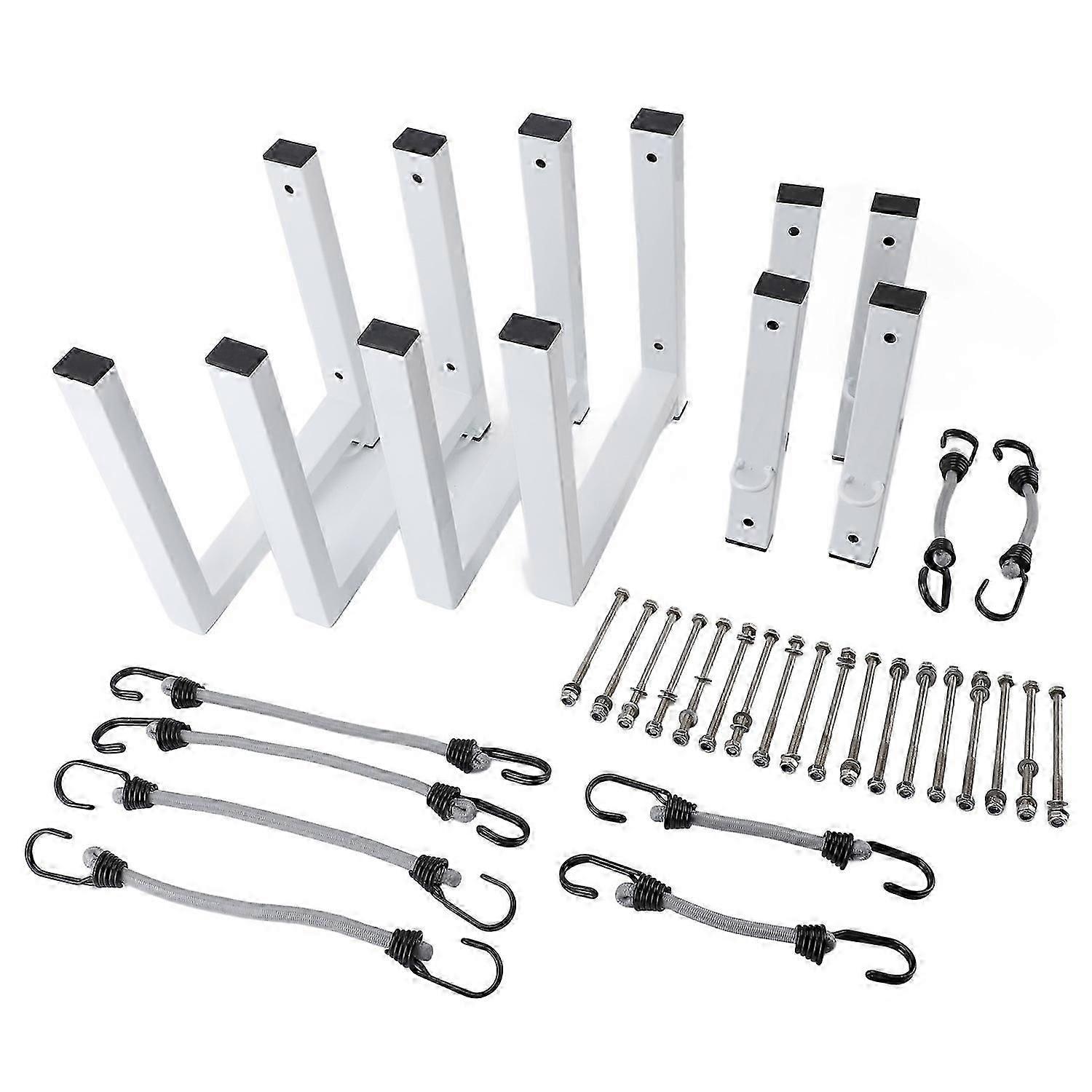 Exquisite 4 Set RV Side Mount Ladder Rack 200lbs Trailer Heavy Duty Ladder Rack for Open Enclosed Trailer Exte